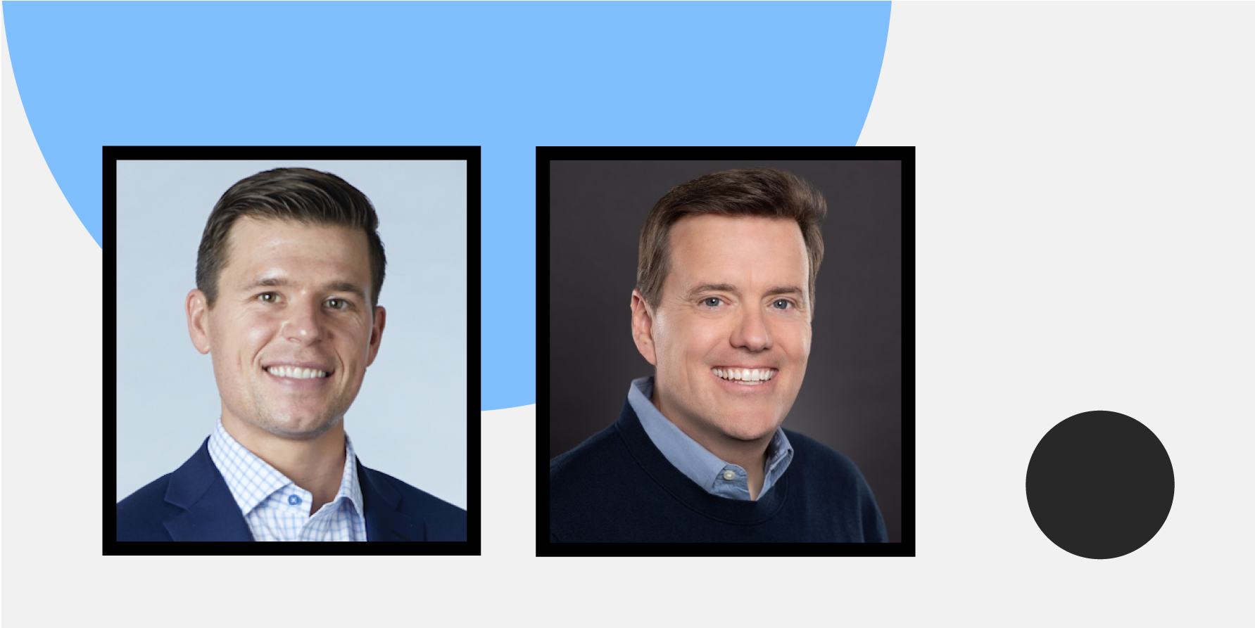 Headshot photographs of Kyle Coleman, VP of Revenue Growth & Enablement at Clari, and David Dulany, founder and CEO of Tenbound for The Sales Development Podcast