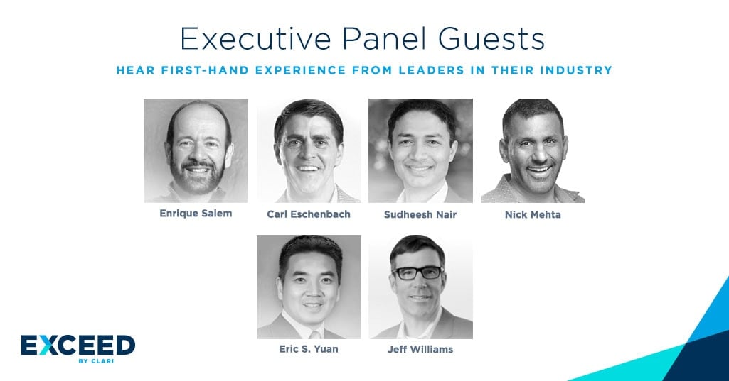 Headshots of executive panel guests