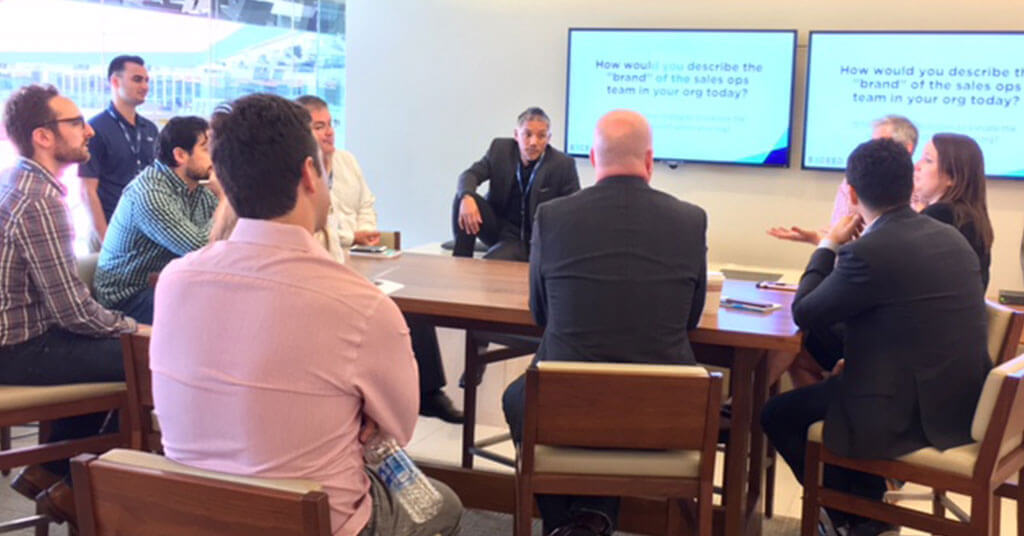 Photograph from roundtable session with Rodney Toy, VP of Worldwide Sales Planning and Operations at ForeScout Technologies