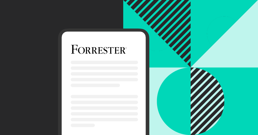 Stylized image of a Forrester report on a tablet