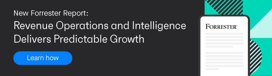 Banner image that says New Forrester Report: Revenue Operations and Intelligence Delivers Predictable Growth - Learn how