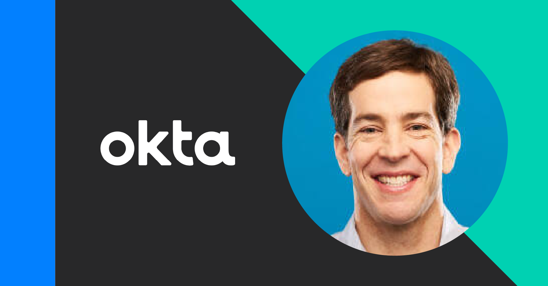 Banner image with Okta logo and headshot photograph of Todd McKinnon, CEO of Clari