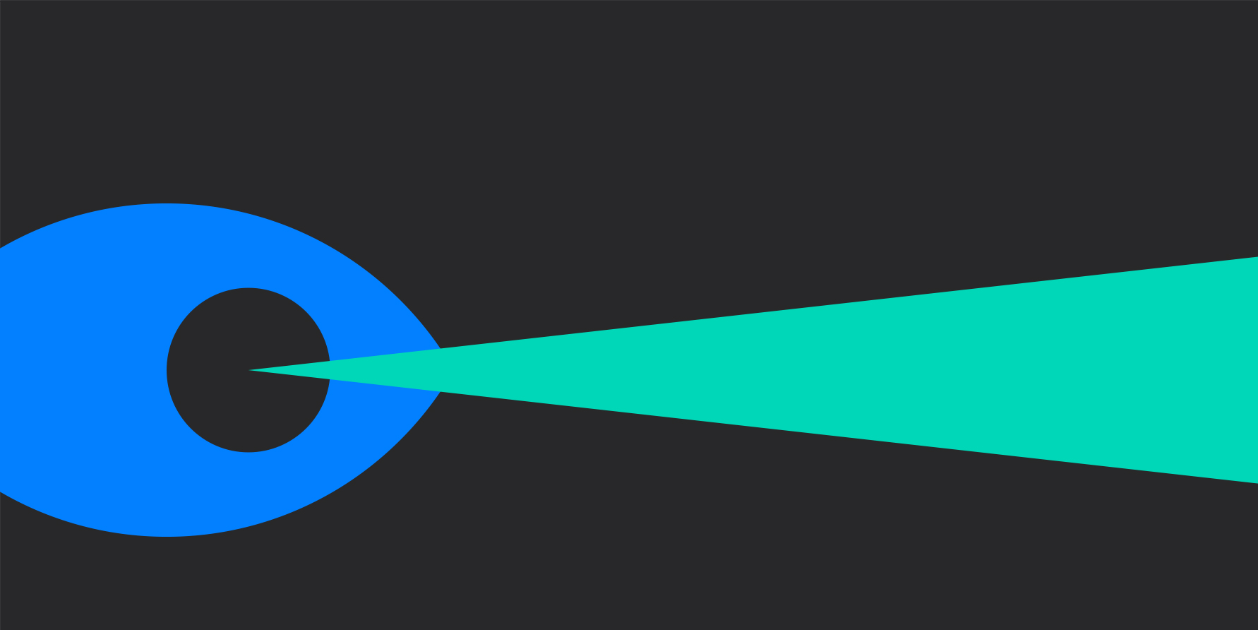 Stylistic illustration of a forecasting beam coming out of an eye