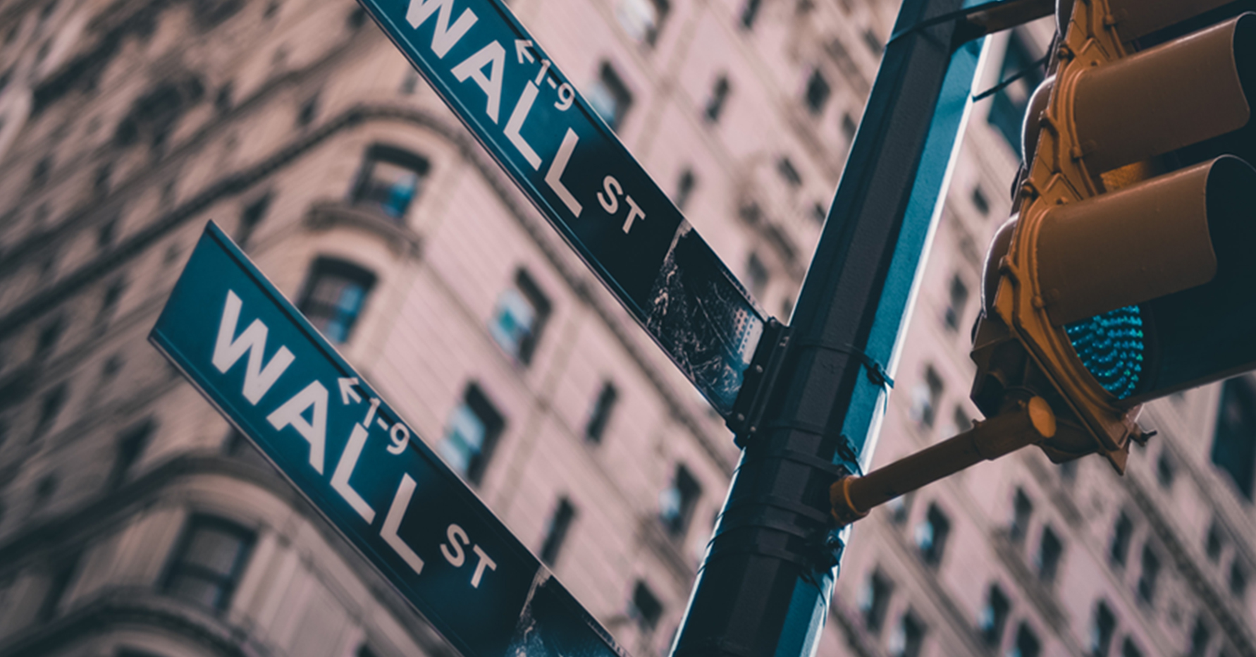 Photograph of Wall Street sign in New York City