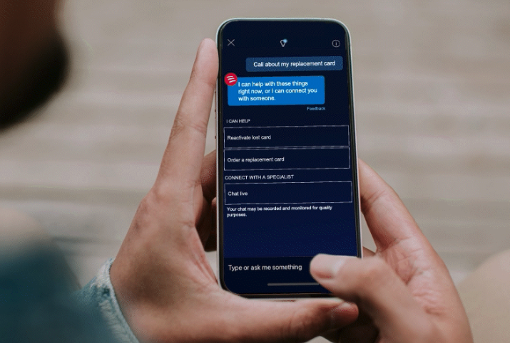 A POV of a customer using a chatbot on their mobile phone.