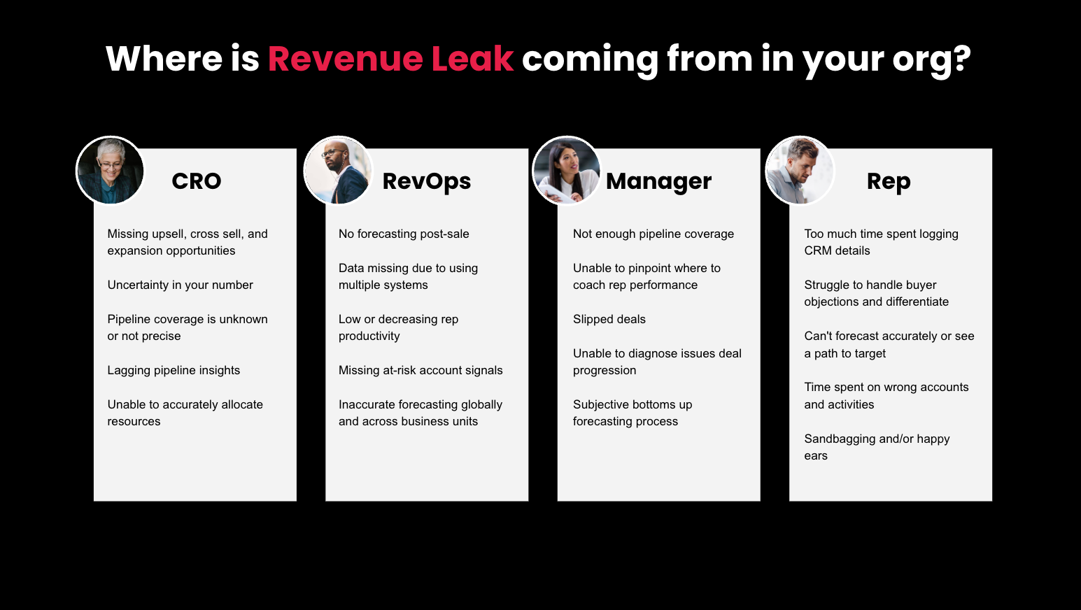 Where is Revenue Leak coming from?