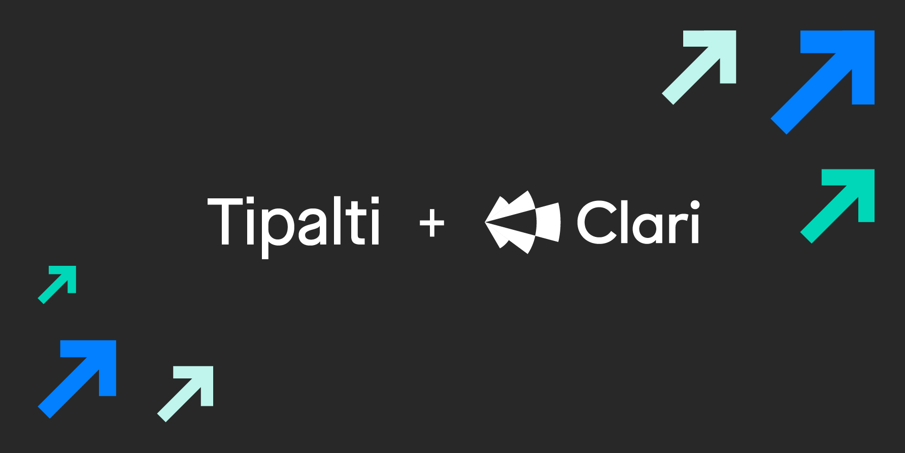 Banner image with the Tipalti and Clari logos