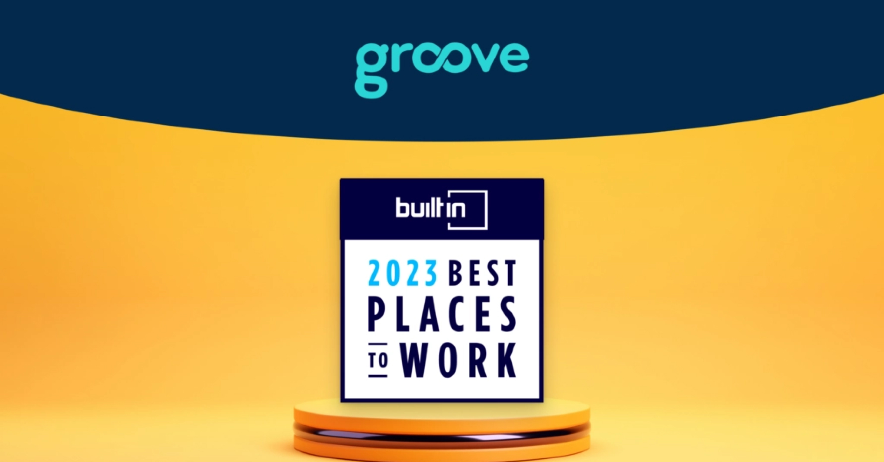 Banner image with Built In 2023 Best Places to Work award image