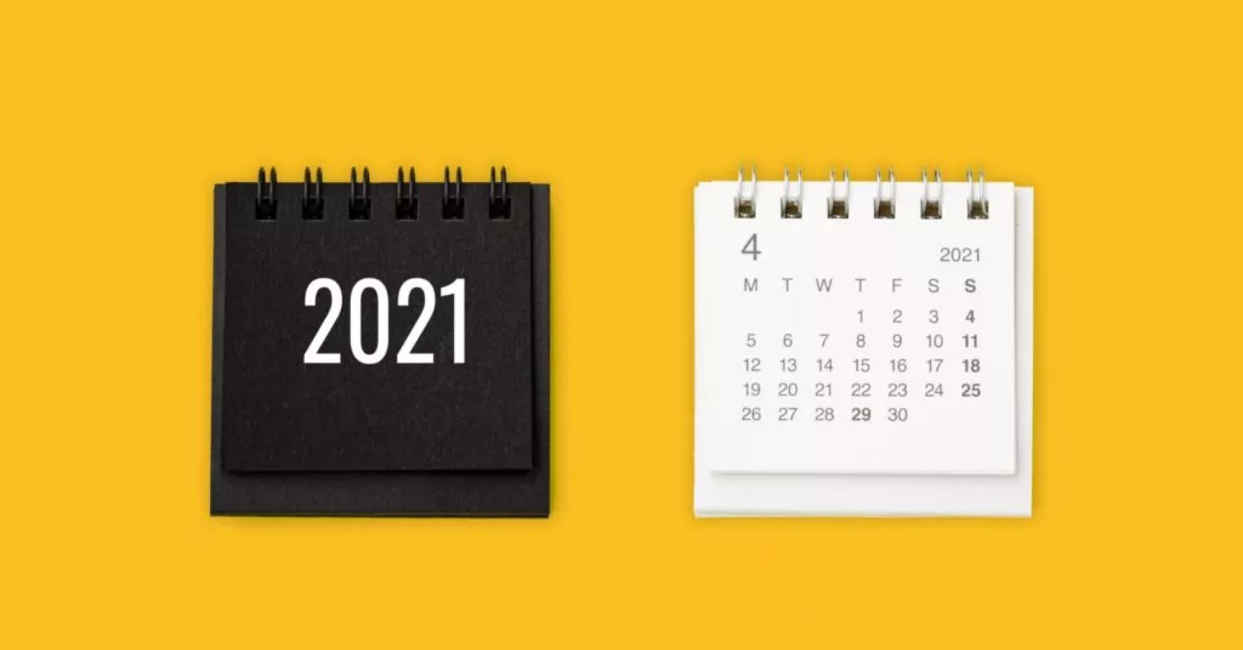 Photograph of a 2021 calendar