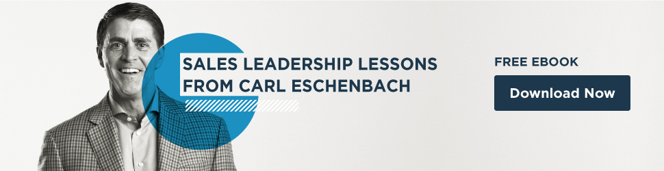 Banner image that says Sales Leadership Lessons from Carl Eschenbach - Download now