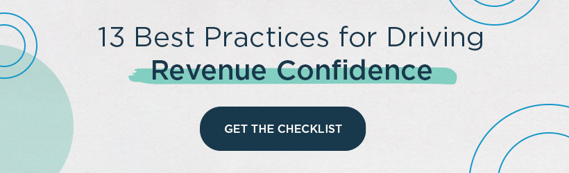 Banner image that says 13 Best Practices for Driving Revenue Confidence - Get the checklist