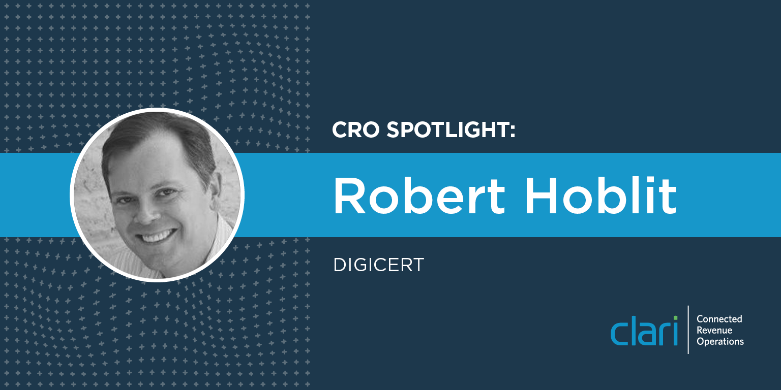 Banner image with headshot photograph of Robert Hoblit, CRO at DigiCert