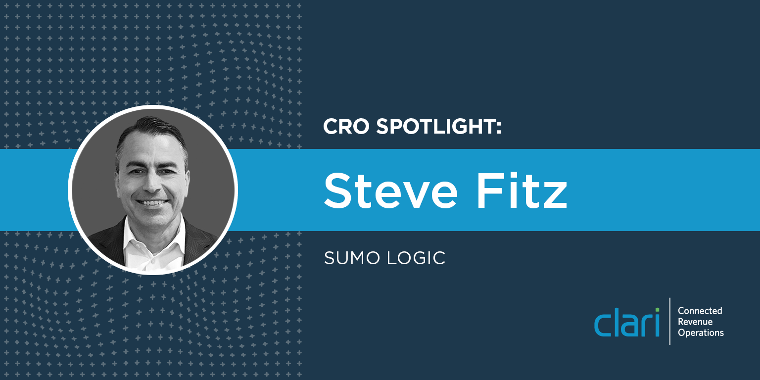 Banner image with headshot image of Steve Fitz, CRO at Sumo Logic