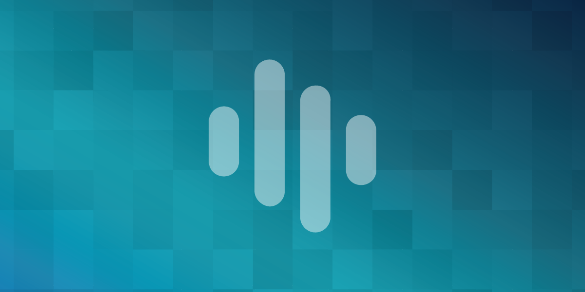 Dialpad logo on a blue checkered background