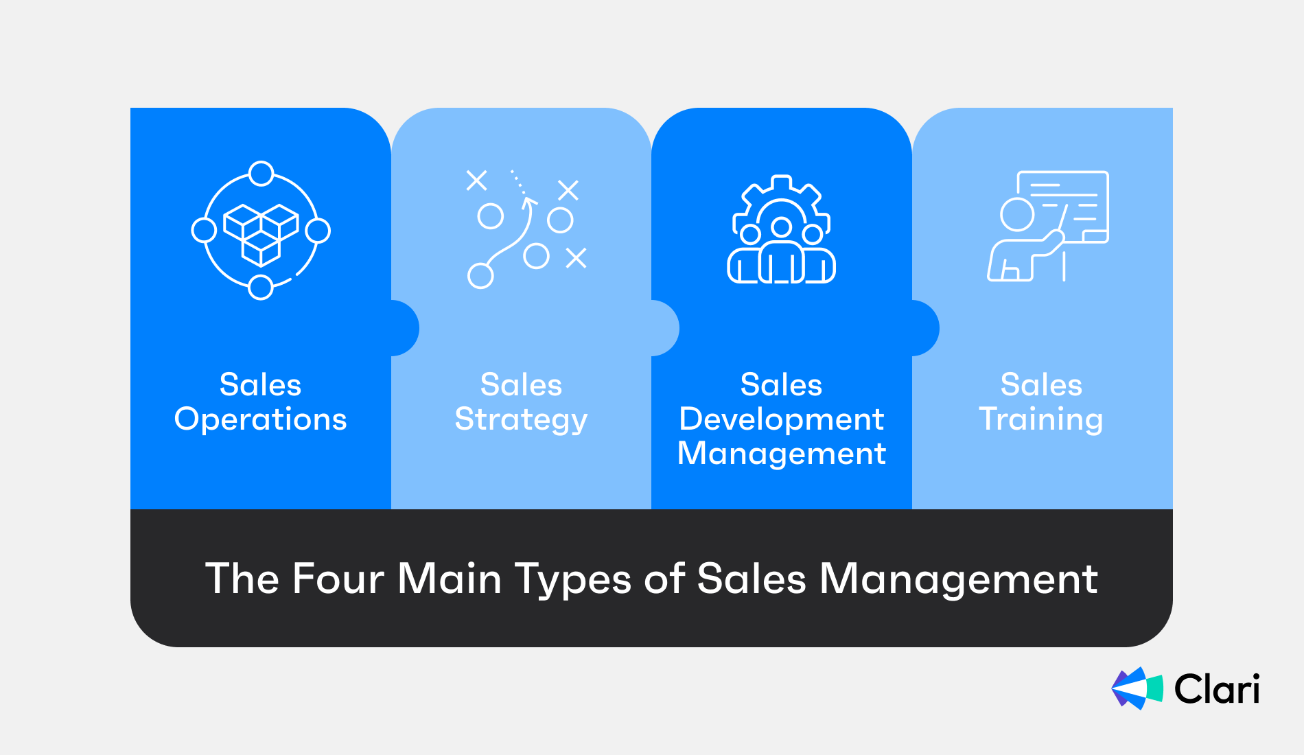 Diagram of the main types of sales management