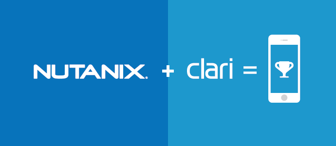 Banner image with Nutanix and Clari logos