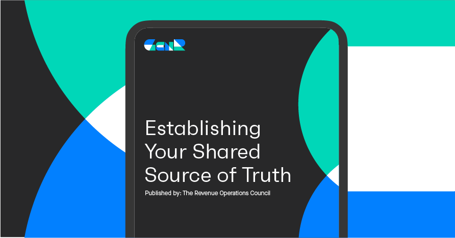 Illustration of a tablet displaying white paper titled Establishing Your Shared Source of Truth