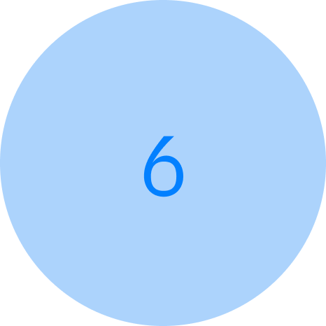 Circle that says 6