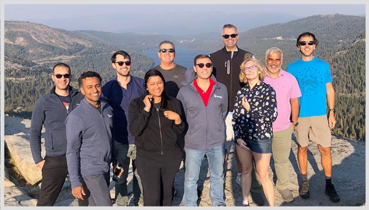 Sysdig team members on a hike