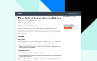 Stylized illustration of the Gartner Market Guide for Revenue Intelligence Platforms